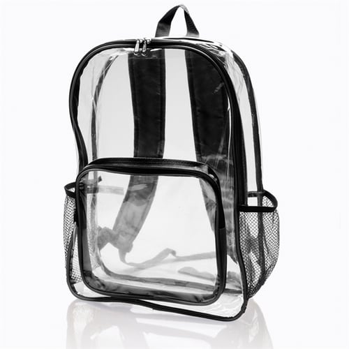 Clear plastic outlet bookbag