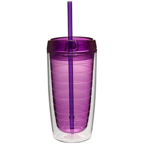 Printed Double Wall Acrylic Straw Lid Tumblers (16 Oz.), Drinkware &  Barware