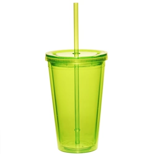 Double Wall Insulated Acrylic Tumbler With Straw 16 Oz. - Office Depot