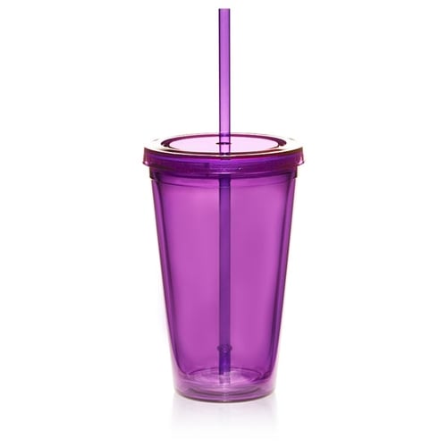 LSU Double Wall Tumbler With Straw - Party Time, Inc.