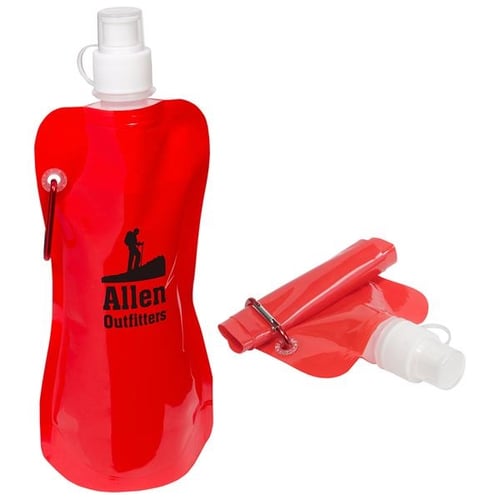 Promotional 16 Oz. BPA-Free Foldable and Reusable Water Bottle