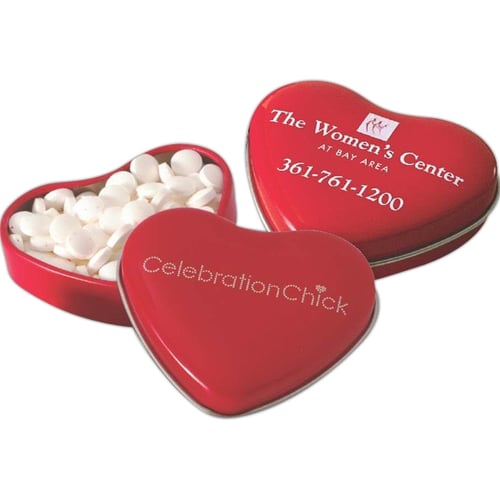 Mint Tin with Shaped Mints - Heart