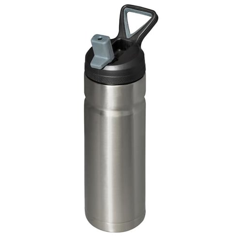 18 oz. White Stainless Steel Water Bottle with Sports Lid