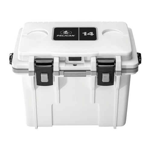 Pelican 14qt Personal Cooler (White/Gray)