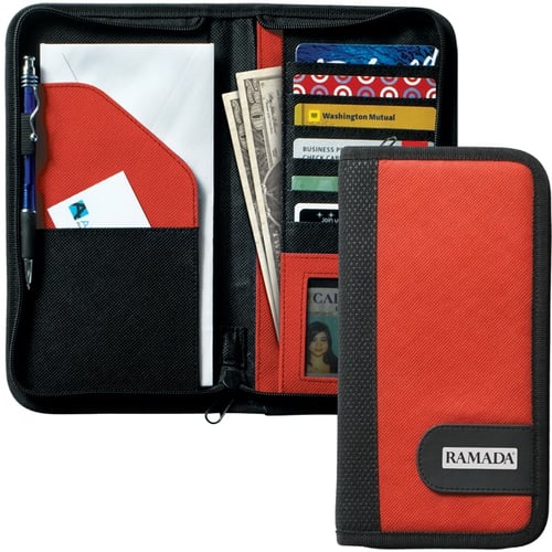 Imprinted Polytex Travel Document Cases, Travel