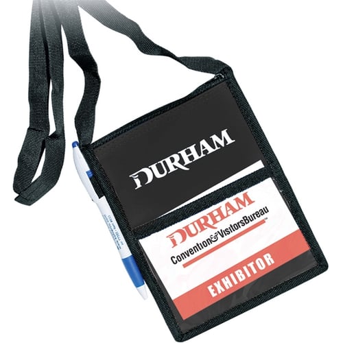 Advertising Nylon Badge Pen and Card Holders, Trade Show Giveaways