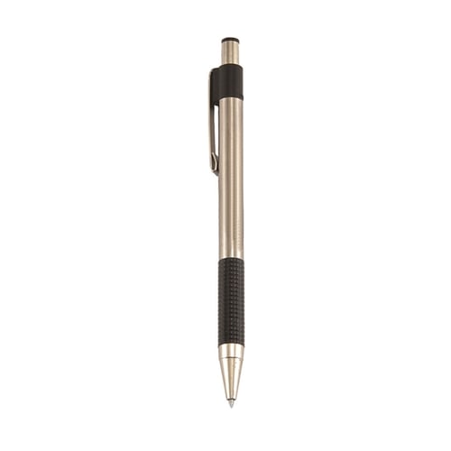 Zebra Steel G-301 Gel Retractable Pen, Medium 0.7 mm Black