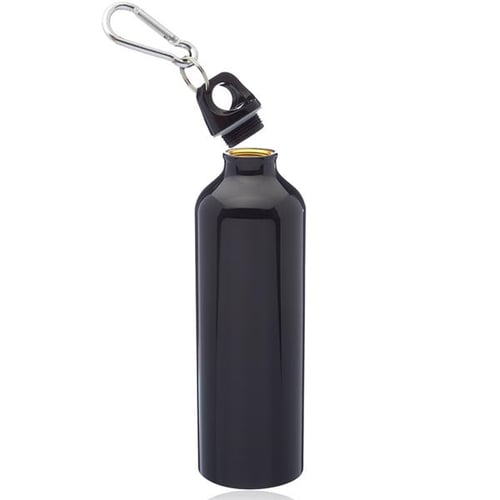 24 Oz. Aluminum Water Bottle w/ Carabiner & Twist Cap