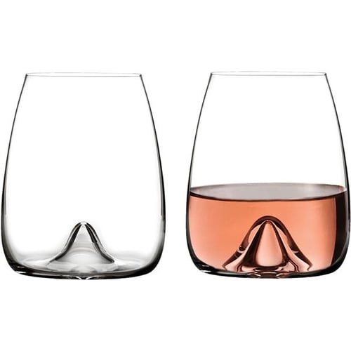 Logo Waterford Stemless Wine Glass, Pair