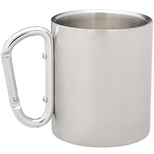 Stainless Steel Carabiner Coffee Mug - 10 oz.