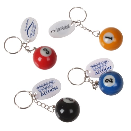 Key Tag with Ball Chain, Custom Print