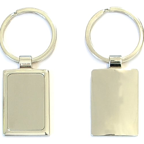 Personalized House Shape Chrome Metal Split Ring Key Holder