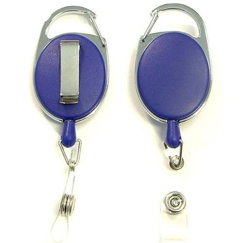 Custom Printed Oval Shaped Carabiner Badge Reels