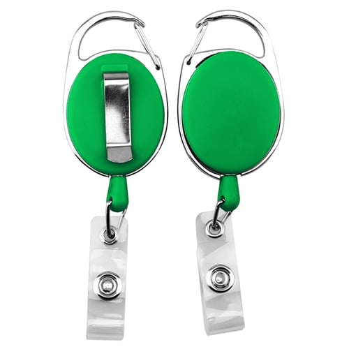 Custom Printed Oval Shaped Carabiner Badge Reels