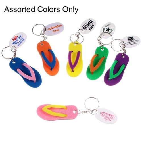 Flip Flop Keychains,6 PCS Fun Key Chains for Backpack,Purse,Luggage,Great  Giveaways for Birthday,Luau,Beach and Pool Parties