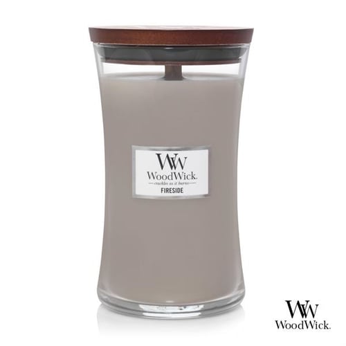 White Teak WoodWick® Large Hourglass Candle - Large Hourglass