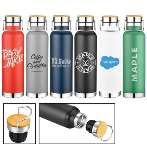 Stainless Insulated Custom Water Bottles 22 oz Double Wall Coper Insulated