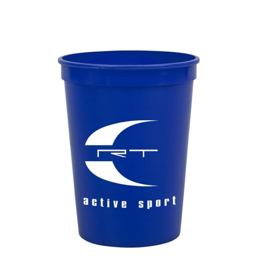 Logo Solid Stadium Cups (12 Oz.)