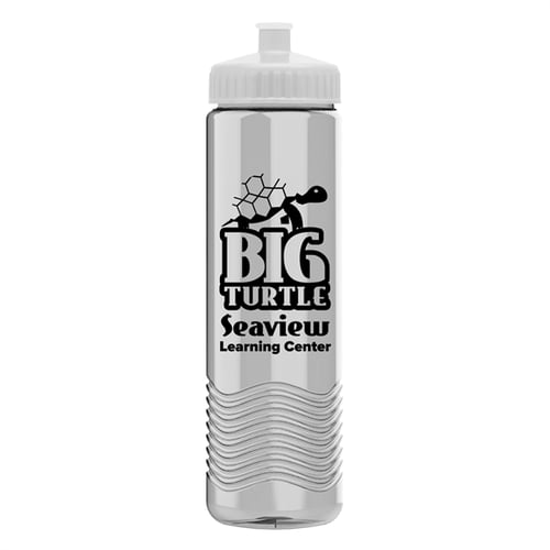 Custom Big Squeeze Water Bottle with Push Pull Lid 24oz