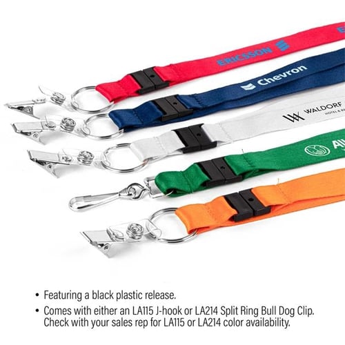 250 Custom Imprinted Smooth Dye-Sublimation Lanyard with J-Hook with Setup Fee