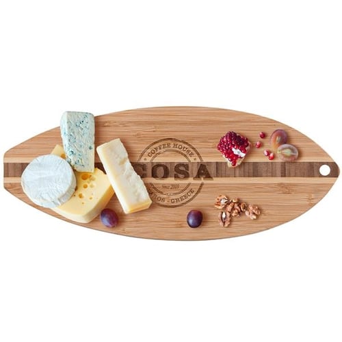 Personalized Surfboard Bamboo Cutting Board