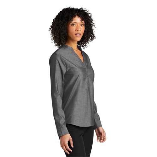 Port Authority Ladies Long Sleeve Chambray Easy Care Shirts