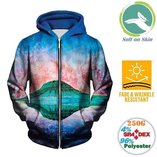 Adult Unisex Sublimation Hoodie with Front Pocket - 4 Styles / Colo