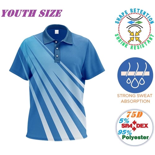 Youth 75D Pique Sublimation Polo Shirt