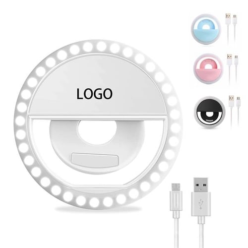 Universal Ringlight USB Charge LED Telephone Selfie Ring Light For iPhone  Samsung Lampe Selfie Right Light Luminous Ring Clip
