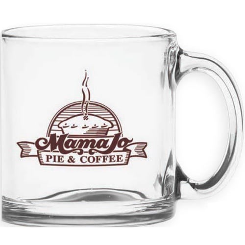 Custom Clear Glass Coffee Mug - 13 oz