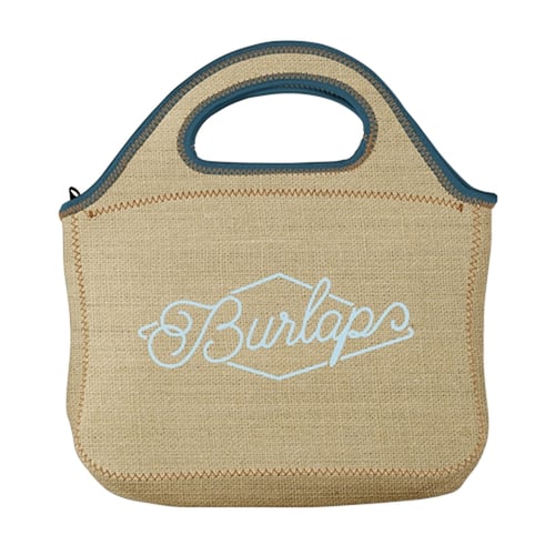 Burlap clearance lunch bag