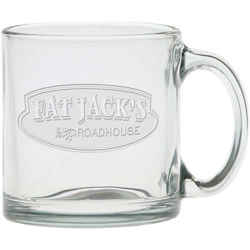 Personalized Screen Printed Clear Coffee Mug