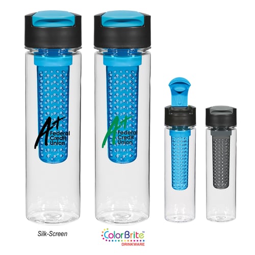 Printed Flip Top Water Bottles (24 Oz.)