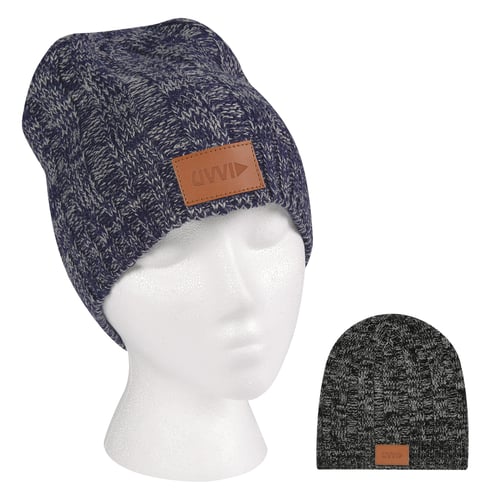 Promotional Customized Knit Beanie with Leather Tag