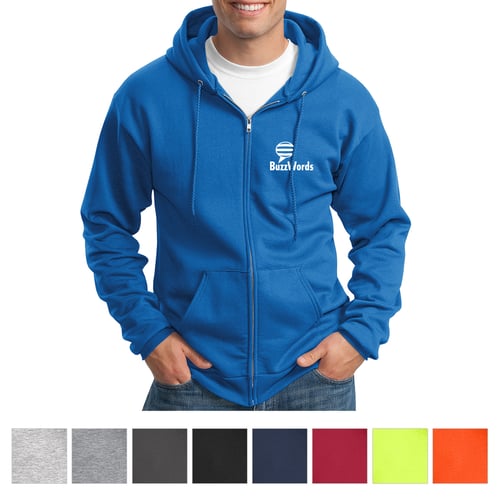 Port & Company Essential Fleece Full-Zip Hooded Sweatshirt