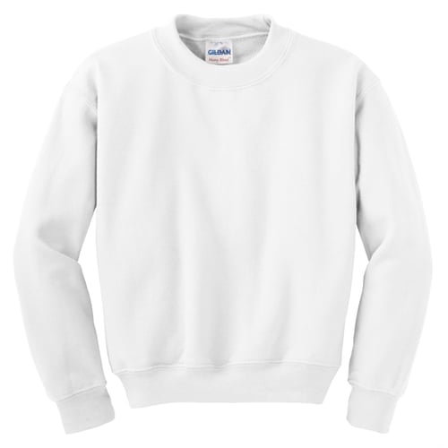 Gildan 18000 Heavy Blend Crewneck Sweatshirt - White Xs