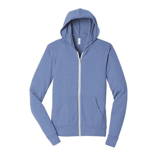 Travel-Sized (Light)' Bella + Canvas Unisex Full Zip Hoodie