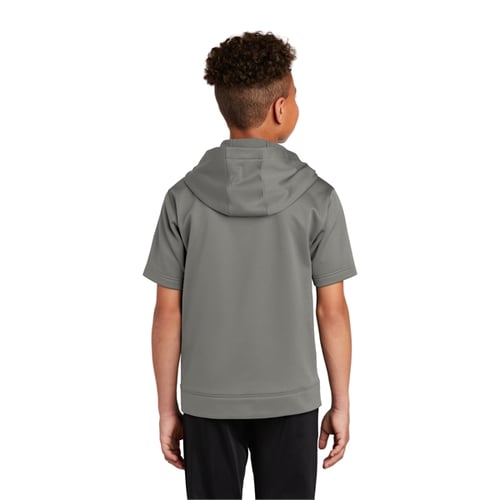 Sport-Tek Youth Sport-Wick Fleece Short Sleeve T-Shirt Hoodie