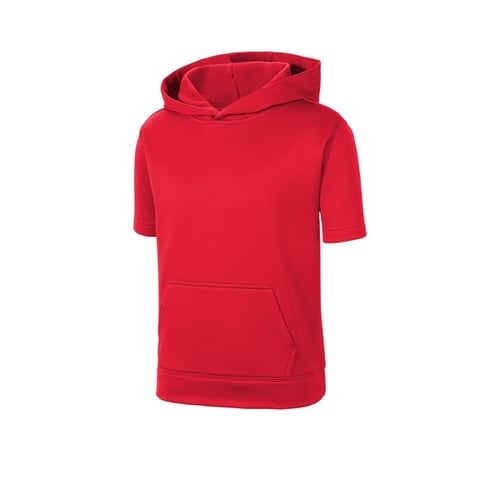 Sport-Tek Youth Sport-Wick Fleece Short Sleeve Hooded Pullover, Product