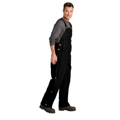  Carhartt Men's Loose Fit Firm Duck Bib Overall, Black, 30W x  30L: Overalls And Coveralls Workwear Apparel: Clothing, Shoes & Jewelry