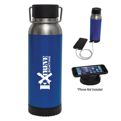 22 Oz. Carter Stainless Steel Bottle With Wireless Charger And Power Bank