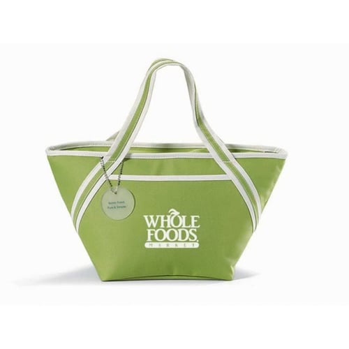 Whole foods insulated top tote bag