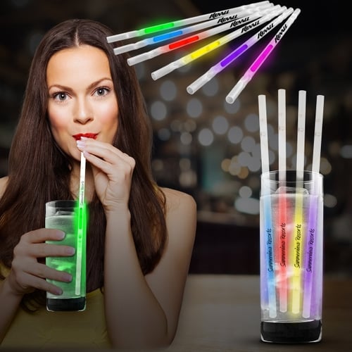 9 Glow Light Up Motion Straw