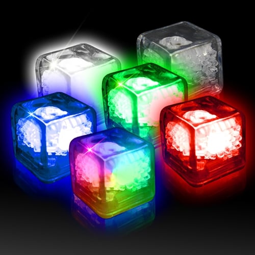 Imprinted Liquid Activated Light Up Ice Cubes- Variety of Co