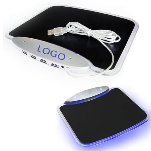 Invitación Nuevo significado personalizado 4 Ports USB Hub Mouse Pad | EverythingBranded USA