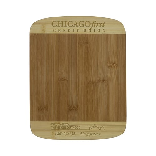 Personalized Engraved Bamboo Two-Tone Cutting Board by Sunny Box