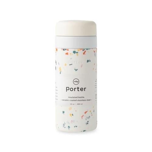 Porter Insulated Ceramic 16 oz Bottle - Terrazzo Cream - W&P