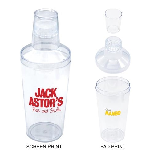  Fdit 24 oz Plastic Cocktail Shaker with Measurements