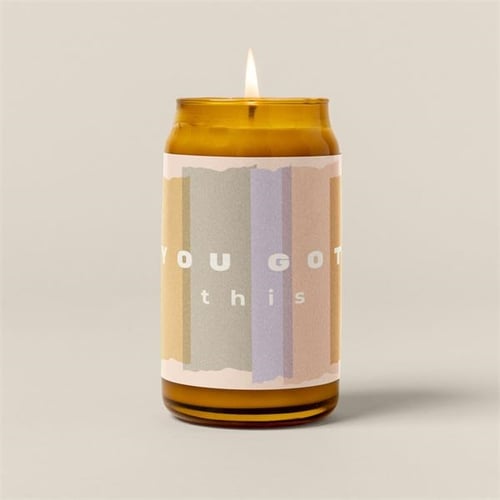 Can Glass Candle - Label