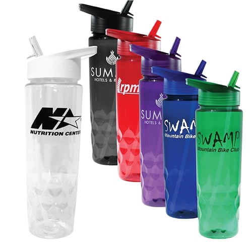 Custom 24 oz. Poly-Clear Bike Water Bottles